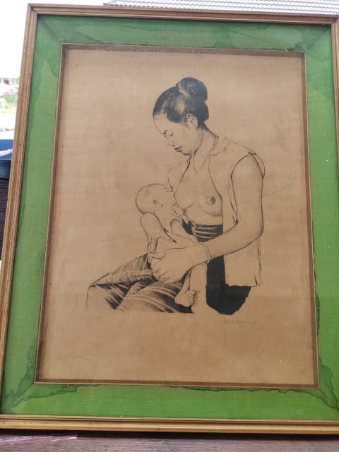 Estimation de la Peinture Originale de Marc Leguay en provenance de la Famille Royale Laotienne – H24 x L18 cm