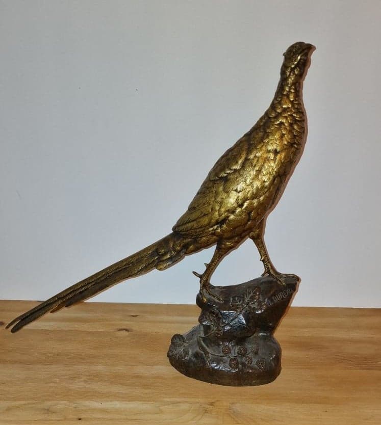 Estimation de la sculpture en bronze “Faisan” réalisée par L. Bureau – Poids de 10,7 kg