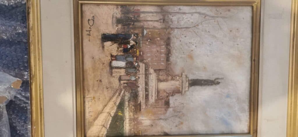 Estimation de l’oeuvre d’art “Place de la Republique” par Dupuy en Pastel – Très bon état
