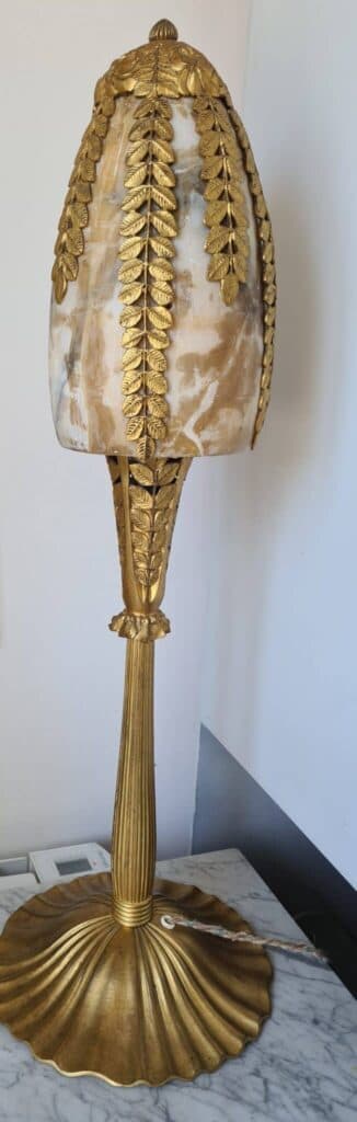 Estimation pour une sculpture de Lampe Albert Cheuret en bronze doré nécessitant une restauration