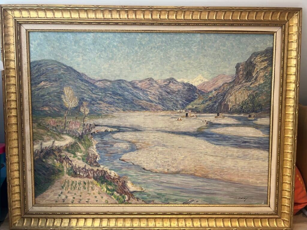 Estimation professionnelle de la peinture à l’huile de dimension 50 X 80 par l’artiste Léon Detroy