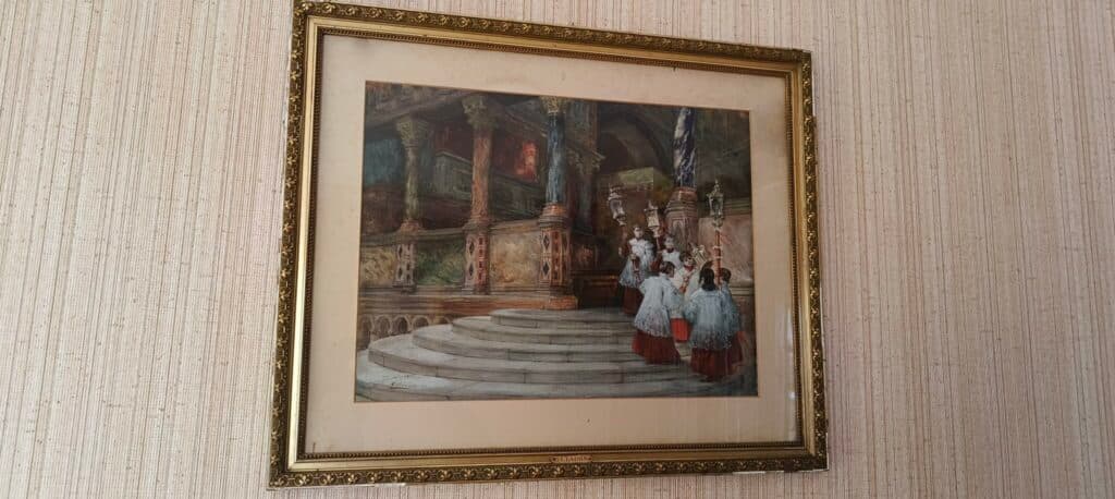 “Estimation de la Valeur d’un Tableau Religieux du XIXe Siècle Signé par G. Clairin, Conservé par Lola Dommange au Manoir de Bel Ebat”