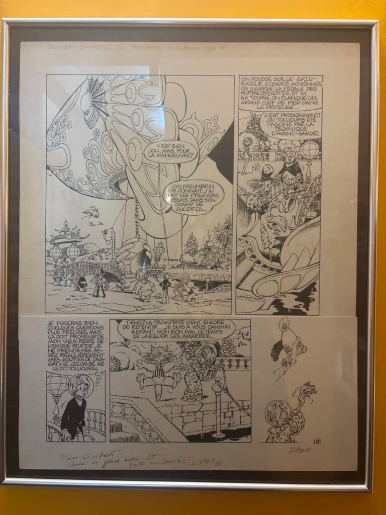 Estimation pour la planche originale “Olivier Rameau La trompette du silence”, spécifiquement la page 13, signée par Dany en 1986