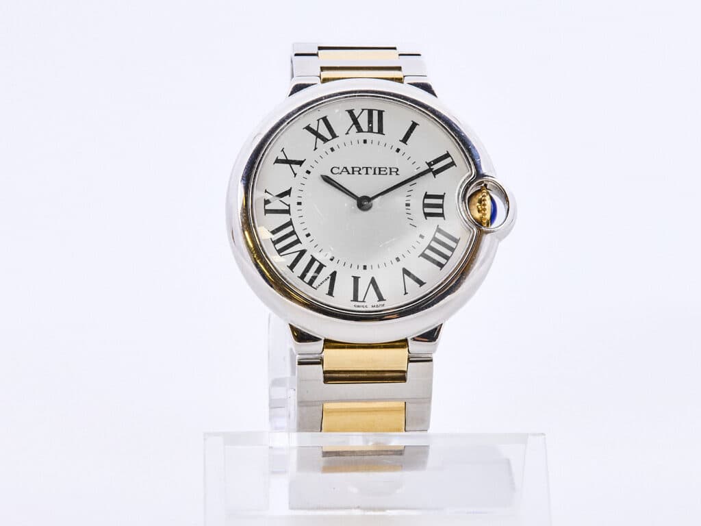Estimation de la montre CARTIER Ballon Bleu en acier et or jaune 18k avec référence 3005 et numéro de série 204447NX
