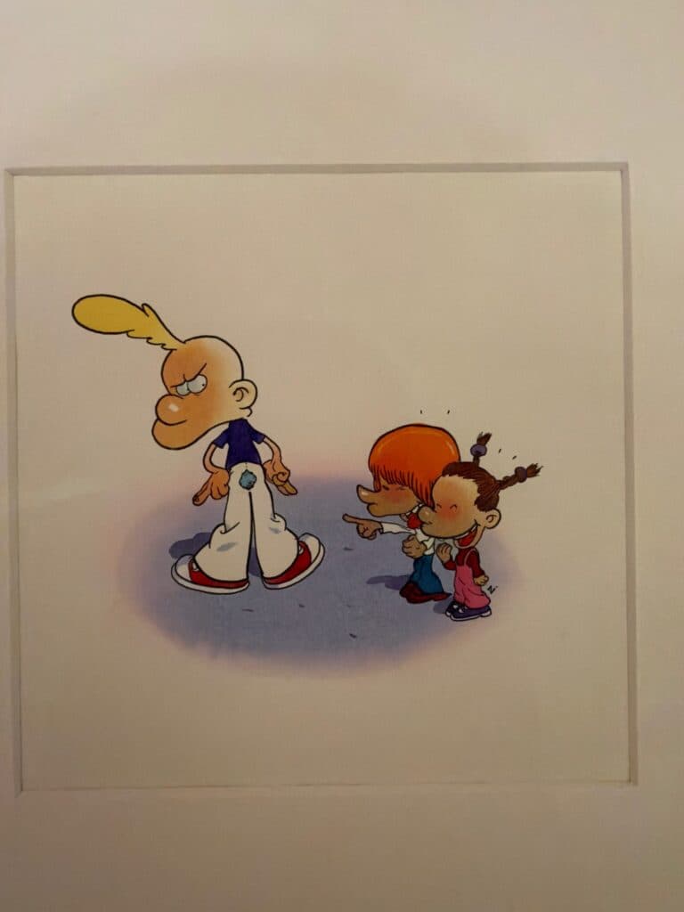 “Estimation d’une illustration originale à l’écoline de l’album 8 de Titeuf, signée par l’artiste Z en parfait état”