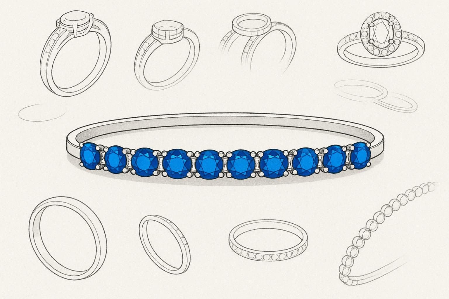 Bracelet saphir Bracelet saphir