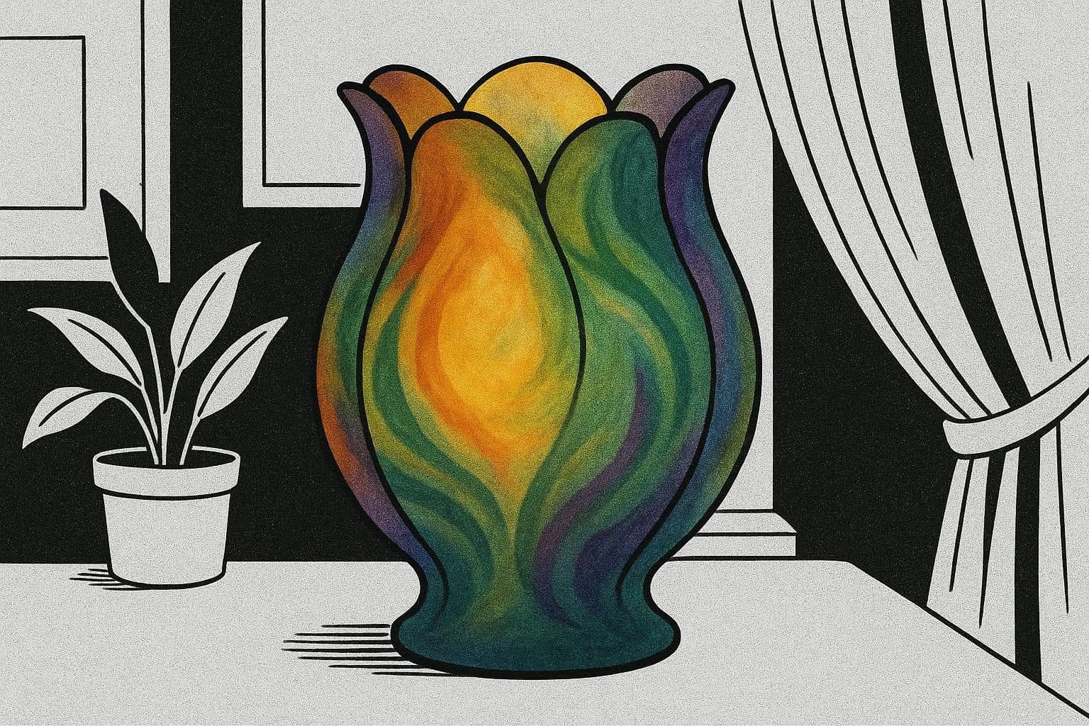 Vase en pâte de verre Vase en pâte de verre