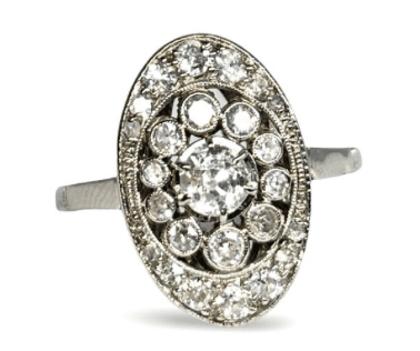Estimation d’une bague en or blanc 18k sertie de diamants du 19ème siècle Estimation d’une bague en or blanc 18k sertie de diamants du 19ème siècle