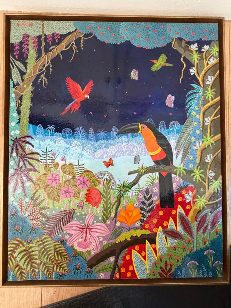 Estimation d’une peinture “Toucan Ariel” signée Alain Thomas Estimation d’une peinture “Toucan Ariel” signée Alain Thomas